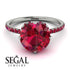 Double Hidden Halo Ruby Engagement Ring - Angelina No. 57 image 3