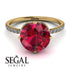 Double Hidden Halo Ruby Engagement Ring - Angelina No. 10 image 3