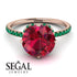 Double Hidden Halo Ruby Engagement Ring - Angelina No. 26 image 3
