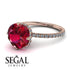 Double Hidden Halo Ruby Engagement Ring - Angelina No. 11 image 10
