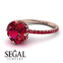 Double Hidden Halo Ruby Engagement Ring - Angelina No. 56 image 10