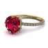 Double Hidden Halo Ruby Engagement Ring - Angelina No. 10