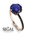 Double Hidden Halo Sapphire Engagement Ring - Angelina No. 44 image 2