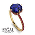Double Hidden Halo Sapphire Engagement Ring - Angelina No. 58 image 2