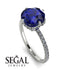 Double Hidden Halo Sapphire Engagement Ring - Angelina No. 15