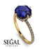 Double Hidden Halo Sapphire Engagement Ring - Angelina No. 13 image 2