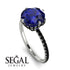 Double Hidden Halo Sapphire Engagement Ring - Angelina No. 45 image 2