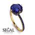 Double Hidden Halo Sapphire Engagement Ring - Angelina No. 73