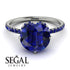 Double Hidden Halo Sapphire Engagement Ring - Angelina No. 75 image 3