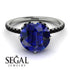 Double Hidden Halo Sapphire Engagement Ring - Angelina No. 45
