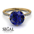 Double Hidden Halo Sapphire Engagement Ring - Angelina No. 13
