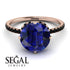 Double Hidden Halo Sapphire Engagement Ring - Angelina No. 44 image 3