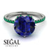 Double Hidden Halo Sapphire Engagement Ring - Angelina No. 30 image 3
