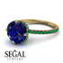 Double Hidden Halo Sapphire Engagement Ring - Angelina No. 28