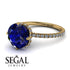 Double Hidden Halo Sapphire Engagement Ring - Angelina No. 13