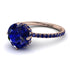 Double Hidden Halo Sapphire Engagement Ring - Angelina No. 74