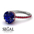 Double Hidden Halo Sapphire Engagement Ring - Angelina No. 60