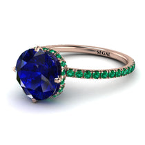Double Hidden Halo Sapphire Engagement Ring - Angelina No. 29 image 1