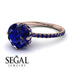 Double Hidden Halo Sapphire Engagement Ring - Angelina No. 74