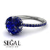 Double Hidden Halo Sapphire Engagement Ring - Angelina No. 75