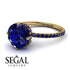 Double Hidden Halo Sapphire Engagement Ring - Angelina No. 73