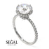 Double Hidden Halo Diamond Engagement Ring - Angelina No. 3 image 4