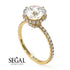 Double Hidden Halo Diamond Engagement Ring - Angelina No. 1 image 4