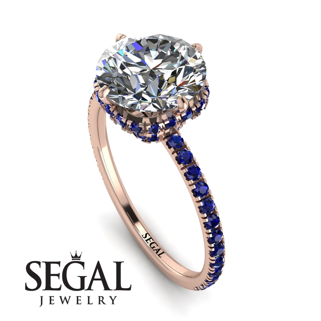 Double Hidden Halo Diamond Engagement Ring - Angelina No. 62