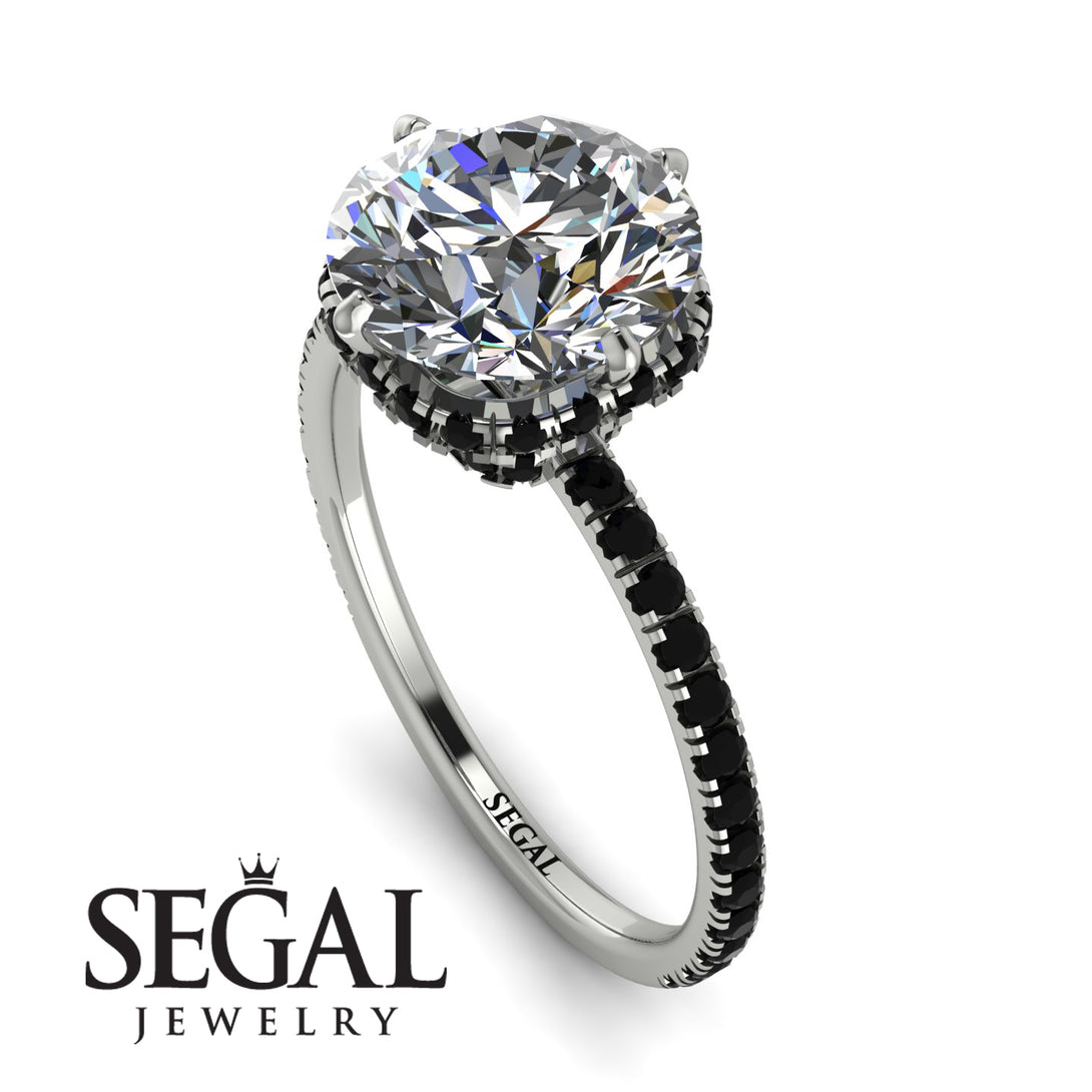 Double Hidden Halo Diamond Engagement Ring - Angelina No. 33