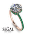 Double Hidden Halo Diamond Engagement Ring - Angelina No. 17 image 2
