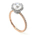 Two Tones Double Hidden Halo Diamond Engagement Ring - Angelina No. 78