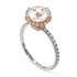 Two Tones Double Hidden Halo Diamond Engagement Ring - Angelina No. 78