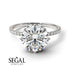 Double Hidden Halo Diamond Engagement Ring - Angelina No. 3 image 6