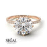 Double Hidden Halo Diamond Engagement Ring - Angelina No. 2