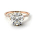 Two Tones Double Hidden Halo Diamond Engagement Ring - Angelina No. 76