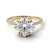 Two Tones Double Hidden Halo Diamond Engagement Ring - Angelina No. 76