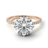 Two Tones Double Hidden Halo Diamond Engagement Ring - Angelina No. 78