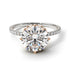 Two Tones Double Hidden Halo Diamond Engagement Ring - Angelina No. 78