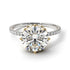 Two Tones Double Hidden Halo Diamond Engagement Ring - Angelina No. 77