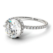 Double Hidden Halo Diamond Engagement Ring - Angelina No. 3 image 1