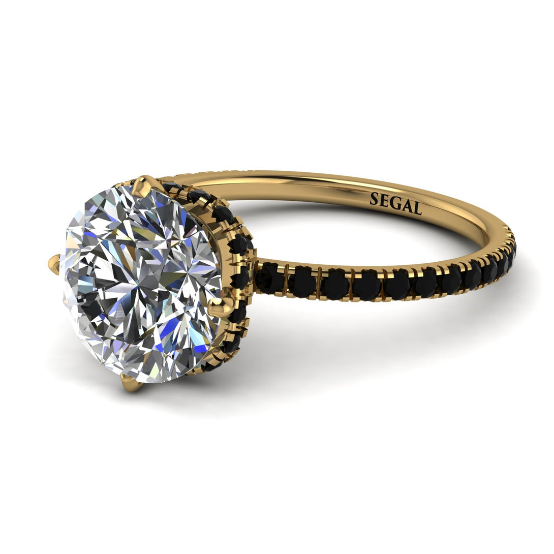 Double Hidden Halo Diamond Engagement Ring - Angelina No. 31