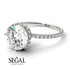 Double Hidden Halo Diamond Engagement Ring - Angelina No. 3