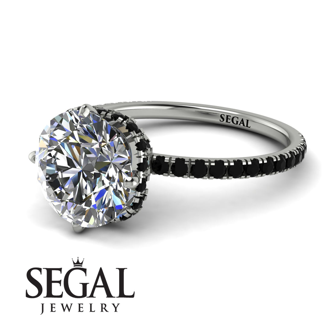 Double Hidden Halo Diamond Engagement Ring - Angelina No. 33