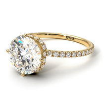 Double Hidden Halo Diamond Engagement Ring - Angelina No. 1 image 1