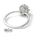 Double Hidden Halo Diamond Engagement Ring - Angelina No. 3 image 7