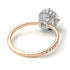 Two Tones Double Hidden Halo Diamond Engagement Ring - Angelina No. 78
