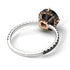 Two Tones Double Hidden Halo Black Diamond Engagement Ring - Angelina No. 81
