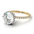 Two Tones Double Hidden Halo Diamond Engagement Ring - Angelina No. 77