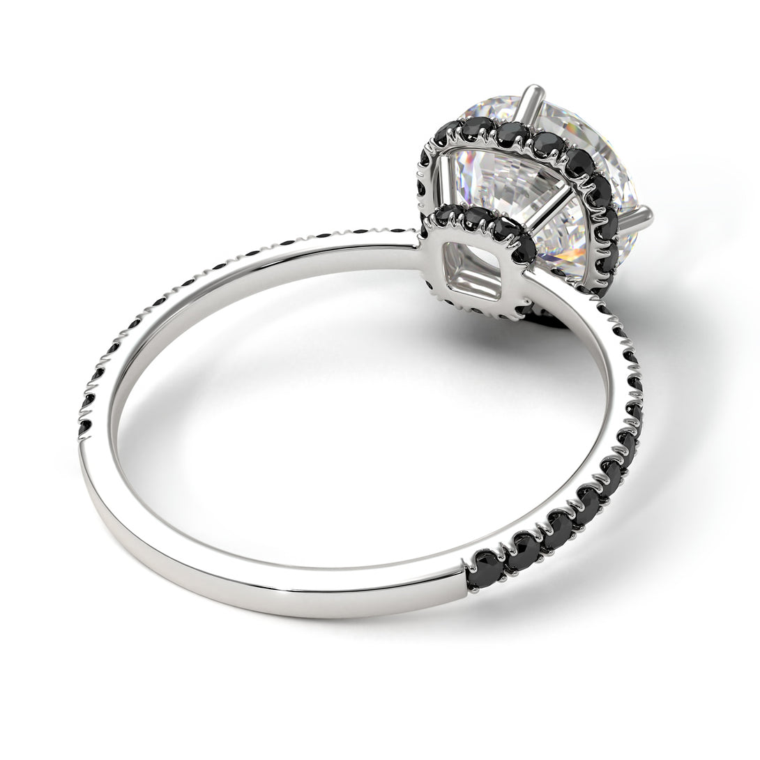 Double Hidden Halo Diamond Engagement Ring - Angelina No. 33