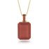 Elegant Dog Tag Men Ruby Pendant - Robert No. 10